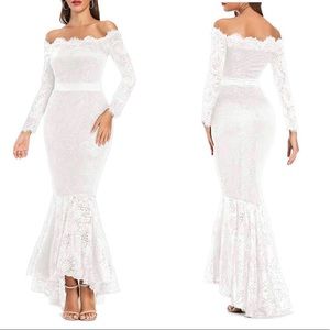 🆕 Strapless White Lace Dress - Never Worn !